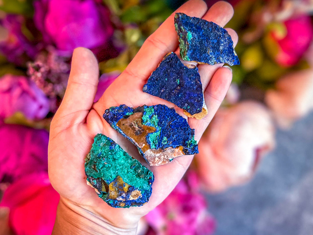 Raw Azurite Clusters from Morocco