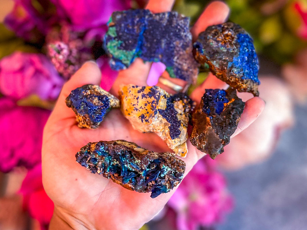 Raw Azurite Clusters from Morocco