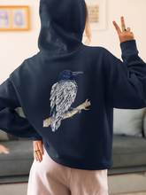 Load image into Gallery viewer, Crystal Raven Hoodie — Whisperwing Back Print
