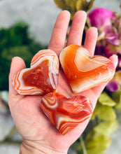 Load image into Gallery viewer, Ethically Sourced Carnelian Crystal Hearts | Polished Natural Carnelian
