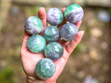 Load image into Gallery viewer, 1 1/2&quot; Fluorite Spheres, Green Fluorite, Purple Fluorite and Bicolor Fluorite

