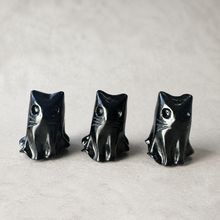 Load image into Gallery viewer, Mini Black Obsidian Cat Ghost | Halloween Crystal Carving
