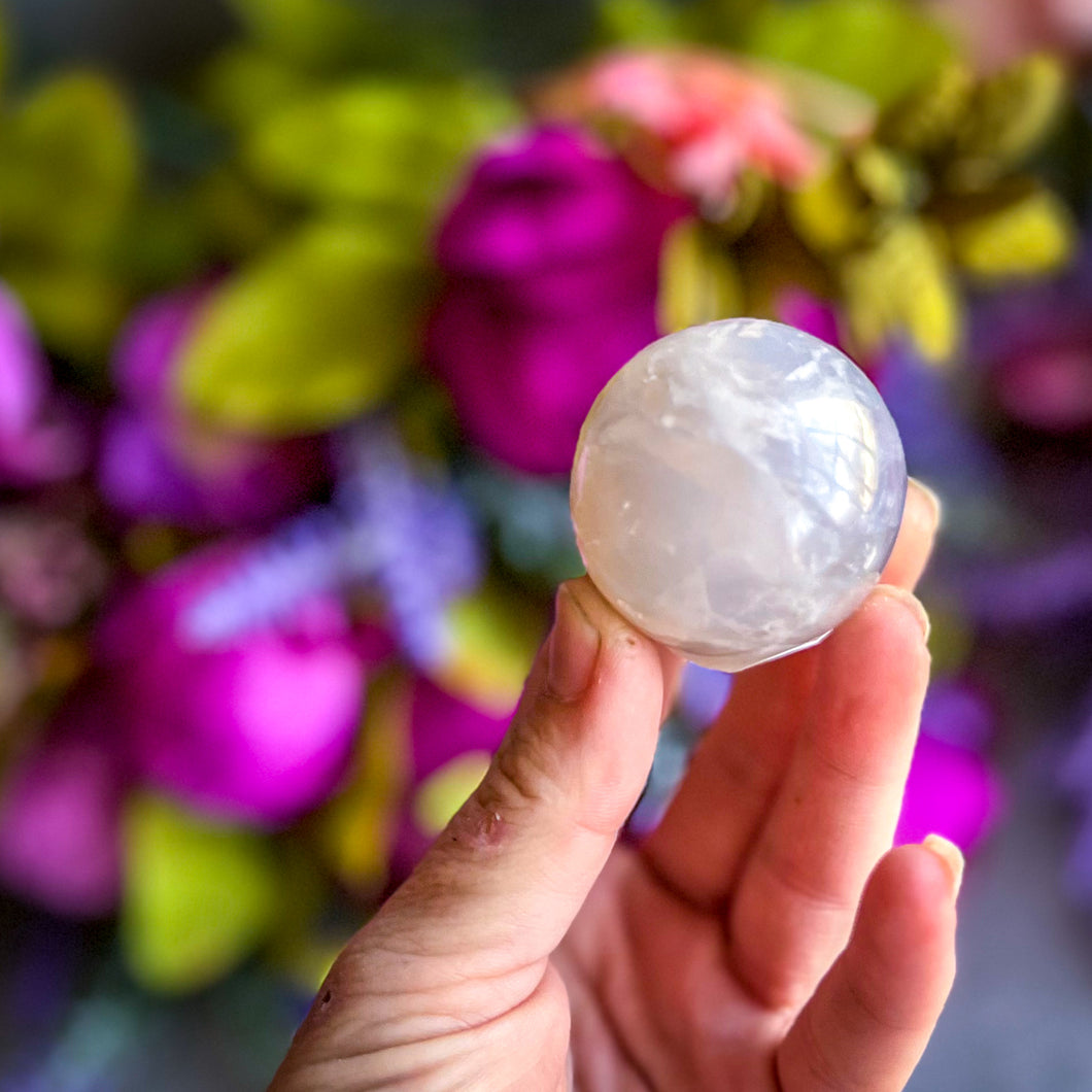 Ethically Sourced Small Blue Rose Quartz Spheres