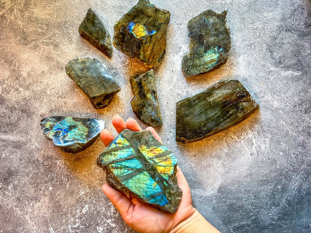 Bulk Labradorite Slabs, Ethically Sourced Labradorite Crystals and Stones