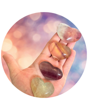Load image into Gallery viewer, CANDY Fluorite Hearts, Ethically sourced Crystal Hearts
