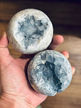 Load image into Gallery viewer, Ethically Sourced CELESTITE Crystal Spheres
