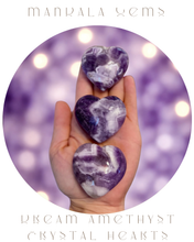 Load image into Gallery viewer, Dream Amethyst Hearts, Chevron Amethyst Heart

