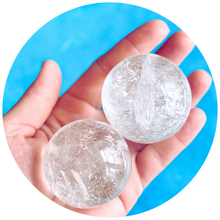 Load image into Gallery viewer, Clear Quartz Crystal Spheres, Ethically Sourced Crystals
