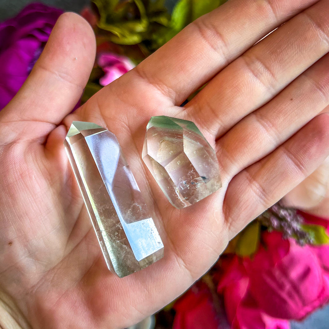 Chlorite Included Clear Quartz Towers