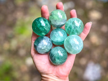 Load image into Gallery viewer, 1 1/2&quot; Fluorite Spheres, Green Fluorite, Purple Fluorite and Bicolor Fluorite
