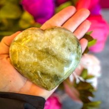 Load image into Gallery viewer, Green Quartz Crystal Hearts, Ethically Sourced Crystals
