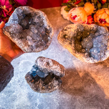 Load image into Gallery viewer, Ethically Sourced CELESTITE Clusters, 5.5 lbs - 10 lbs!
