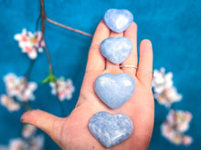 Load image into Gallery viewer, Small BLUE CALCITE crystal hearts
