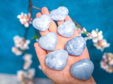 Load image into Gallery viewer, Small BLUE CALCITE crystal hearts
