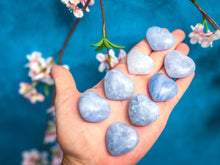 Load image into Gallery viewer, Small BLUE CALCITE crystal hearts
