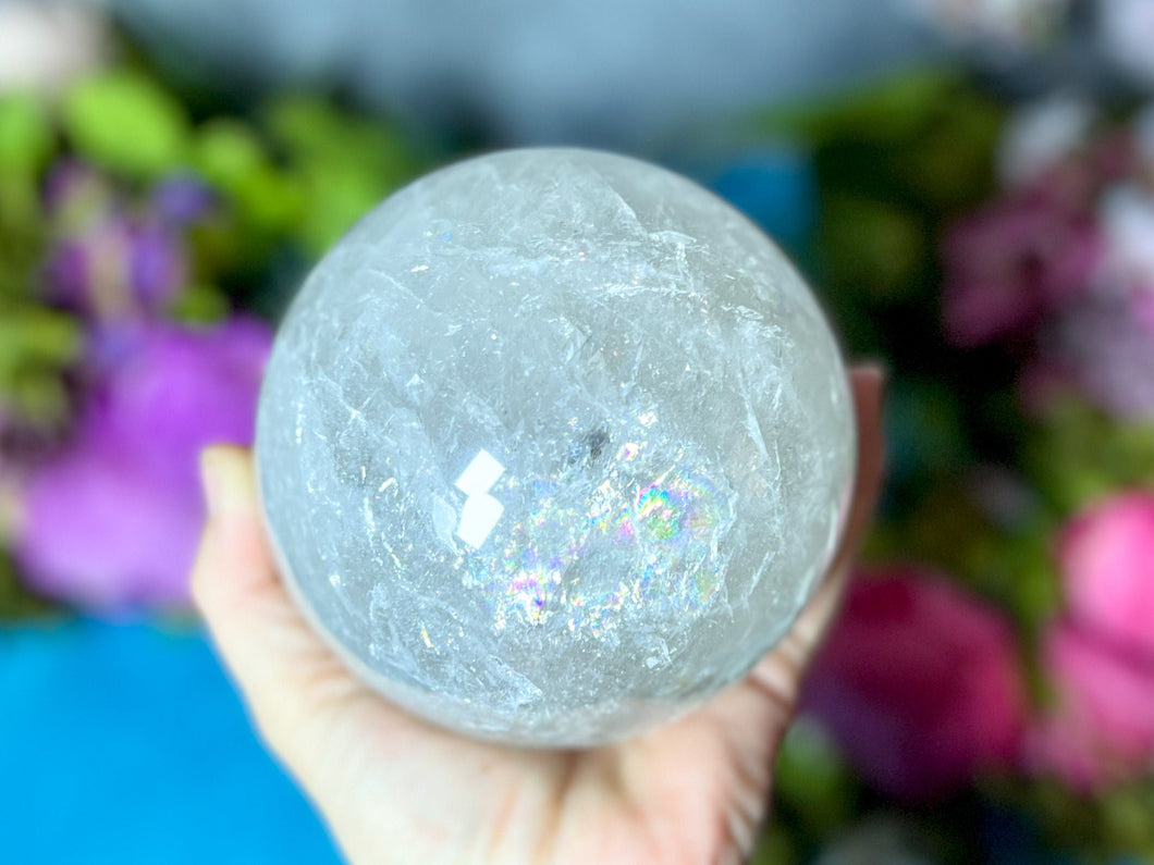 4 1/2" RAINBOW Quartz Sphere