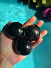Load image into Gallery viewer, Black Tourmaline Crystal Spheres, Ethically Sourced Crystals, Protection Stone
