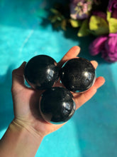 Load image into Gallery viewer, Black Tourmaline Crystal Spheres, Ethically Sourced Crystals, Protection Stone
