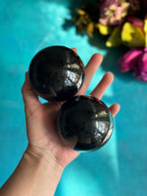 Load image into Gallery viewer, Black Tourmaline Crystal Spheres, Ethically Sourced Crystals, Protection Stone
