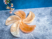 Load image into Gallery viewer, 4" PEACH Selenite MOON Bowl
