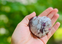 Load image into Gallery viewer, Red Tourmaline Hearts / Rubellite Crystal Hearts
