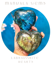 Load image into Gallery viewer, Gorgeous Labradorite Hearts - Valentines Gifts - Ethically Sourced Crystals
