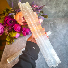 Load image into Gallery viewer, 14&quot; Large Selenite Sticks, Raw Selenite Log
