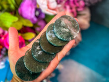 Load image into Gallery viewer, Moss Agate Discs, Moss Agate Coin
