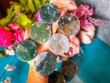 Load image into Gallery viewer, Moss Agate Discs, Moss Agate Coin
