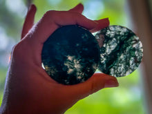 Load image into Gallery viewer, Moss Agate Discs, Moss Agate Coin
