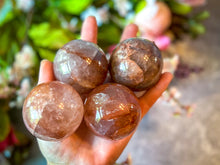 Load image into Gallery viewer, Natural Red Hematoid Quartz Spheres, Fire Quartz Balls
