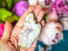 Load image into Gallery viewer, Beautiful Pink Flower Agate Slices, Polished Flower Agate Slabs, Pink Cherry Blossom Agate Polished Slab
