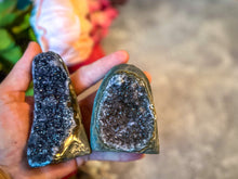 Load image into Gallery viewer, Semi Polished Rainbow Amethyst Cathedrals, Pink Amethyst, Raw Black Amethyst Freeforms
