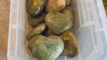 Load and play video in Gallery viewer, Green Quartz Crystal Hearts, Ethically Sourced Crystals
