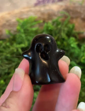 Load and play video in Gallery viewer, Black Obsidian Crystal Ghost – Halloween Figurine, Halloween Decor
