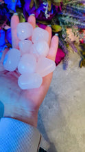 Load and play video in Gallery viewer, Tumbled Pink Calcite, UV Reactive, Glows Pink, Fluorescent Minerals
