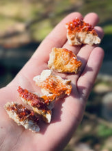 Load and play video in Gallery viewer, Vanadinite Clusters with White Barite
