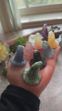 Load and play video in Gallery viewer, Mixed Crystal Witches Hat – Witchy Crystal, Halloween Decor
