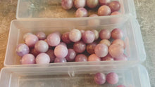 Load and play video in Gallery viewer, Mini Pink Kunzite Spheres, Crystals and Stones, Pink Kunzite Marble

