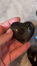 Load and play video in Gallery viewer, Silver Obsidian Crystal Hearts
