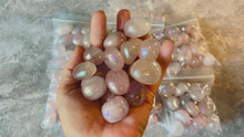 Load and play video in Gallery viewer, Bulk Tumbled AURA Rose quartz, 250 g bag 16-20 pcs
