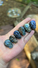Load and play video in Gallery viewer, Labradorite Skull Carving | Crystal Skull Decor
