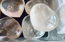 Load and play video in Gallery viewer, Clear Quartz Crystal Hearts, Ethically Sourced Crystals
