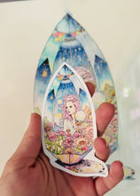Load and play video in Gallery viewer, Keeper of Quartz Dreams 4&quot; Weatherproof Vinyl Sticker - Fantasy Crystal Art
