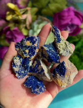 Load and play video in Gallery viewer, Raw "Bluebird" Azurite Clusters from Morenci, Arizona
