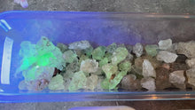 Load and play video in Gallery viewer, Hyalite Opal, also known as Kryptonite, Water Opal, Water Stone, Fluorescent Minerals
