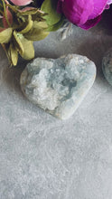 Load and play video in Gallery viewer, Ethically Sourced Large CELESTITE Hearts, B Quality, Gift for Mothers Day
