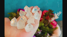 Load and play video in Gallery viewer, Apophyllite Pyramids, Apophyllite points, Raw apophyllite
