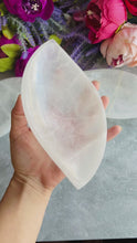 Load and play video in Gallery viewer, Large Selenite LEAF Charging Bowl
