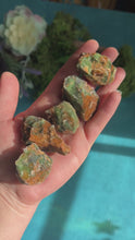 Load and play video in Gallery viewer, Chrome Chalcedony – Natural Vivid Green Chalcedony Crystal Specimen
